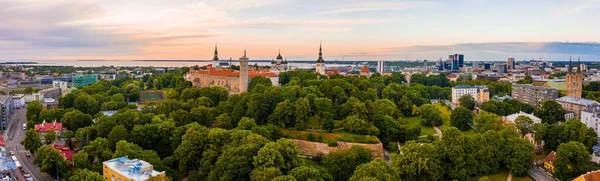 Tallinn Středověké Město Estonsku Pobaltí Letecký Pohled Staré Město Talin — Stock fotografie