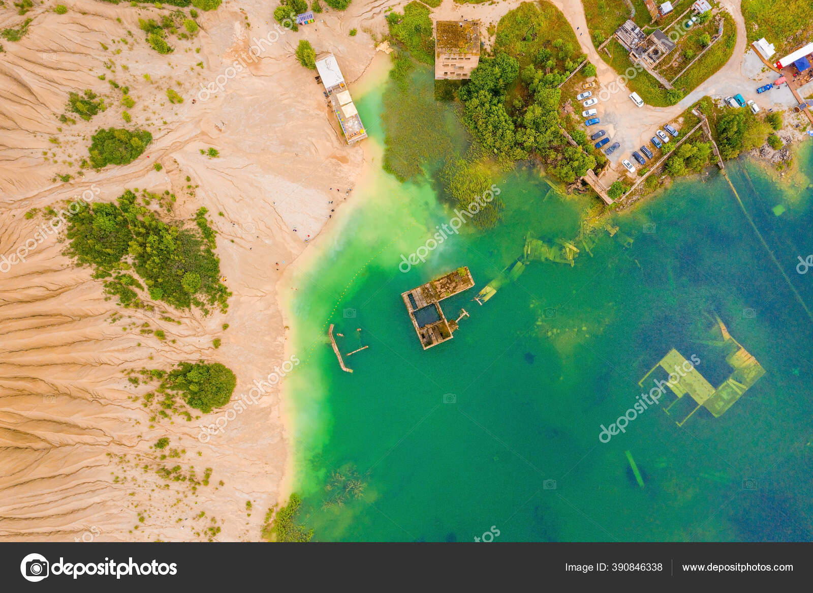 Вид Воздуха Заброшенную Тюрьму Румму Таллиннский Берег Озера.