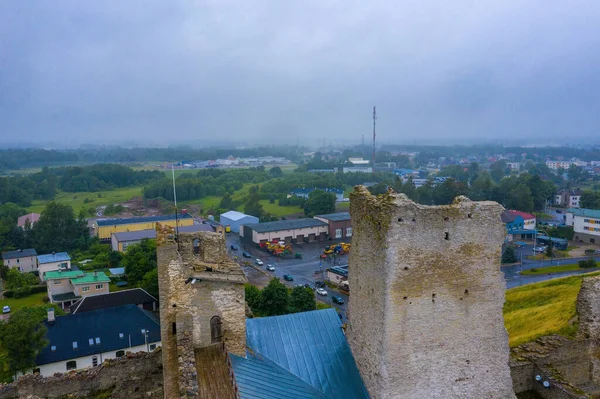 Letecký Pohled Hrad Rakvere Estonsku — Stock fotografie