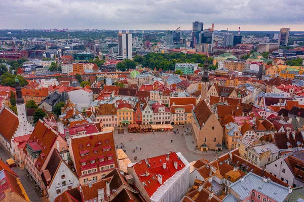 Tallinn Una Città Medievale Estonia Nei Paesi Baltici Veduta Aerea — Foto Stock