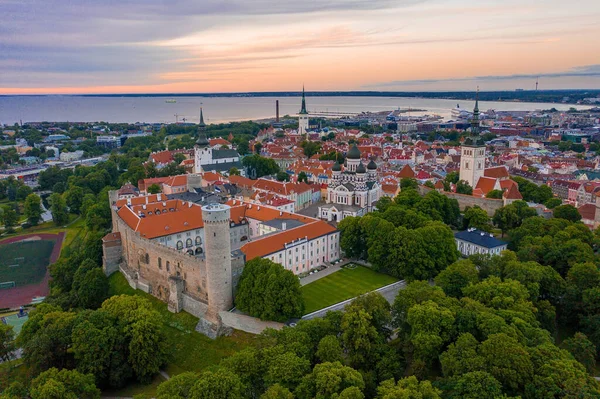 Tallinn Medieval City Estonia Baltics Aerial View Old Town Tallinn — Stock Photo, Image