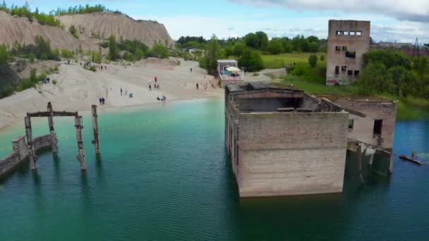 Rummu Estland Juni 2020 Verlassener Steinbruch Von Rummu Estland Landschaftlich — Stockvideo