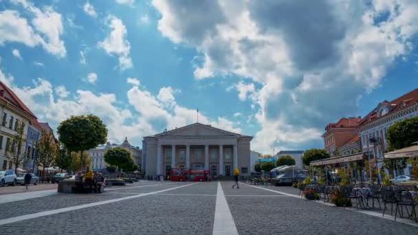 Vilnius Litauen Juni 2020 Timelapse Vilnius Litauen Utsikten Över Didzioji — Stockvideo