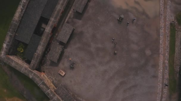 Château Trakai Château Médiéval Gothique Île Situé Dans Lac Galve — Video