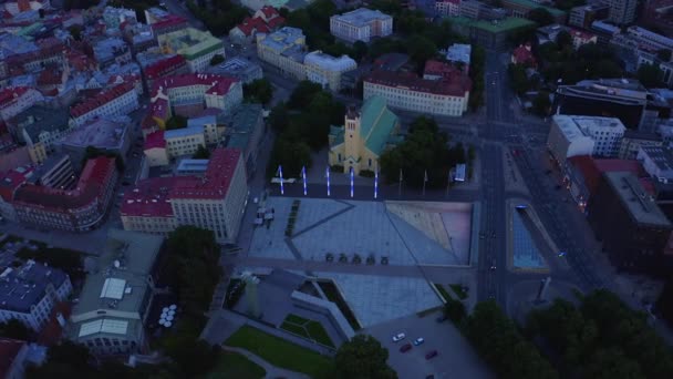 Splendido Panorama Estivo Panoramico Serale Tallinn Estonia Veduta Aerea Della — Video Stock