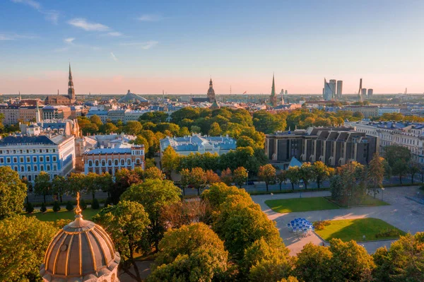 Luchtfoto Van Kathedraal Van Geboorte Van Christus Riga Letland — Stockfoto
