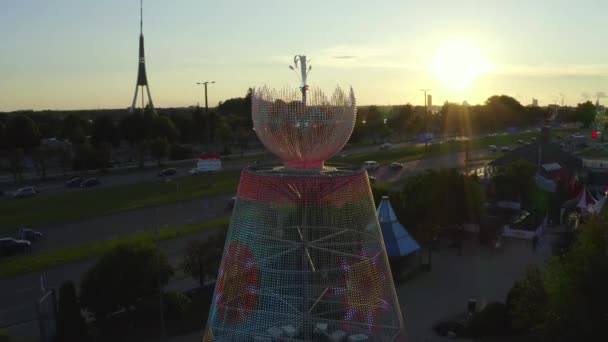Riga Letónia Julho 2020 Belo Clima Verão Restaurante Lido Com — Vídeo de Stock