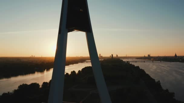 Riga Lettonia Agosto 2020 Vista Aerea Della Riga Radio Tower — Video Stock