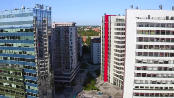 Riga Latvia July 2020 Aerial View Riga City District Teika — Stock Video