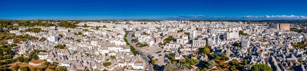 Panoramautsikt Över Traditionella Trulli Husen Arbelobello Provinsen Bari Regionen Puglia — Stockfoto