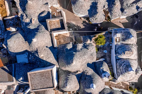 Luftaufnahme Der Traditionellen Trulli Häuser Arbelobello Provinz Bari Region Apulien — Stockfoto