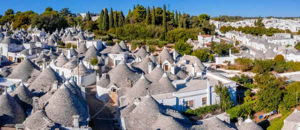 Vue Panoramique Sur Les Maisons Traditionnelles Trulli Arbelobello Province Bari — Photo