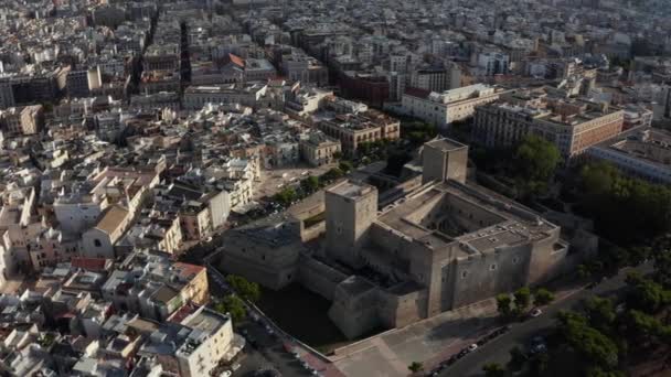 Krásný Panoramatický Výhled Letícího Dronu Při Západu Slunce Starého Města — Stock video
