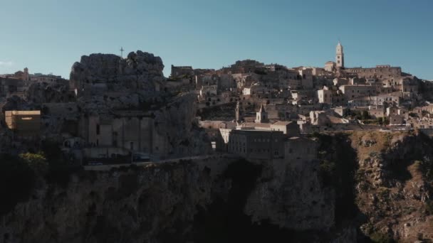 Luchtfoto Van Het Voorjaarslandschap Van Polignano Mare Stad Regio Puglia — Stockvideo