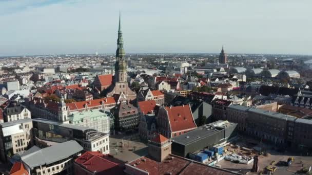 Bella Vista Aerea Riga Dall Alto Veduta Della Cattedrale San — Video Stock