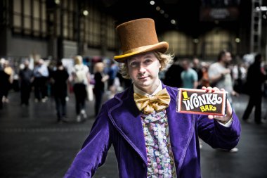 Willy Wonka Cosplay at Comic Con clipart