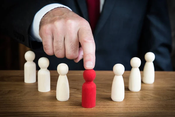 Businessman Choosing Team Member Promotion Leadership Management Career Position — Stock Photo, Image
