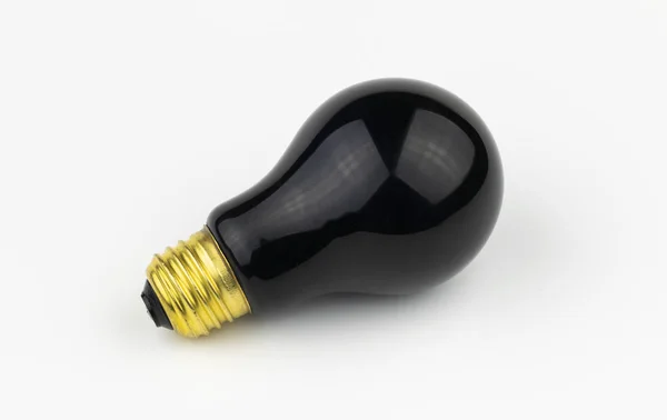 Enda Släckt Svart Glödlampa Väntar Att Användas För Att Göra — Stockfoto