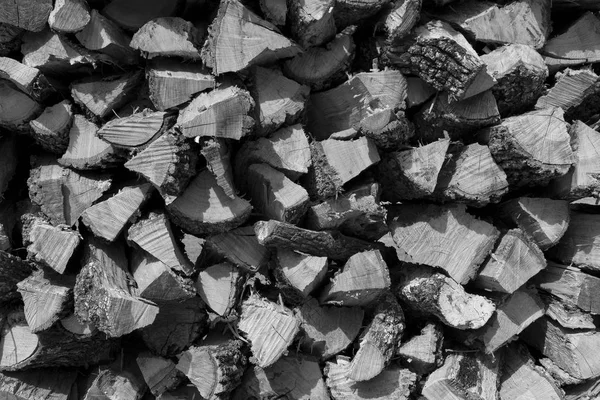 Black White Photo Pattern Brown Red Created Ends Firewood Has — Stock Photo, Image