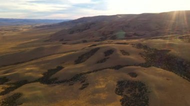Patagonya, Arjantin, Güney Amerika Pampas peyzaj hava üst görünümü