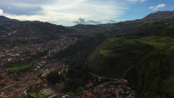 Vzdušný pohled na staré město Cusco-hlavní město civilizace Incy. Peru, Jižní Amerika.