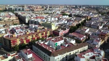 Sevilla, Endülüs, İspanya havadan görünümü. Yaz, 2019