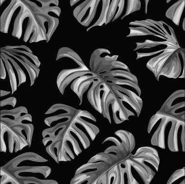 Yaz Dikişsiz desen vektör tropikal yaprak