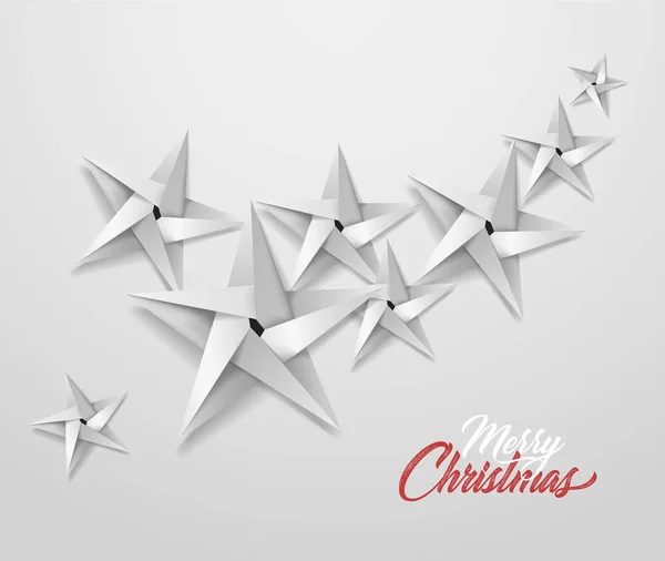 Vecteur origami papier étoile de Noël de vacances — Image vectorielle