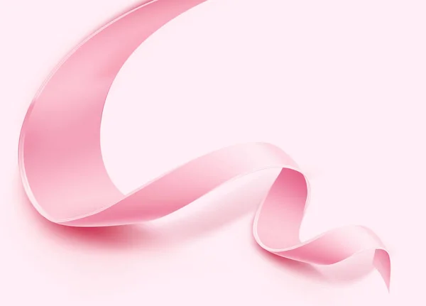 Cinta rosa del cartel de la conciencia del cáncer de pecho del vector — Vector de stock