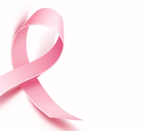 Wektor piersi Rak świadomości plakat różowa wstążka — Wektor stockowy
