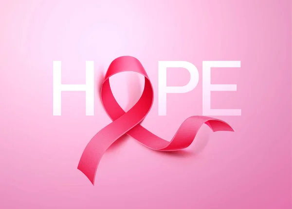 Vector breast cancer awareness affisch rosa menyfliksområdet — Stock vektor