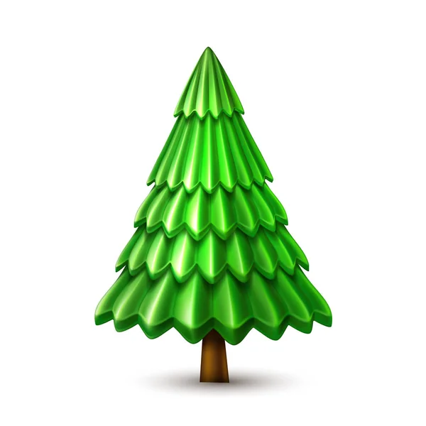 Vector árvore de Natal, xmas projeto do ano novo — Vetor de Stock