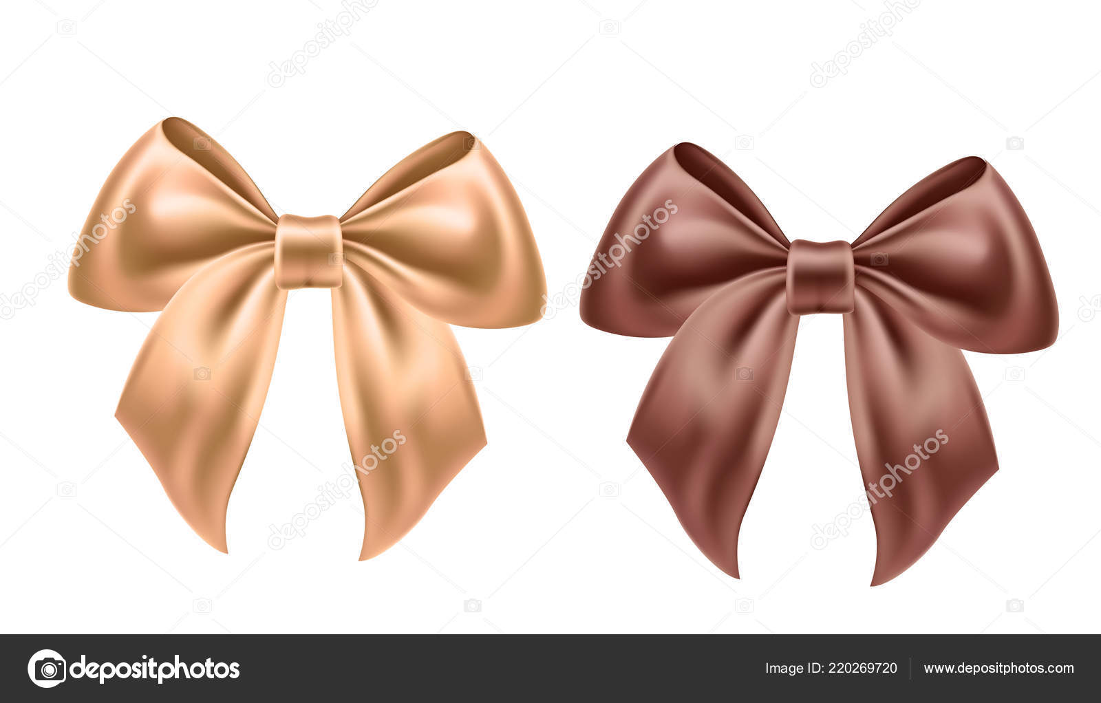 Vector Satin Bow Knot For Celebration Holiday Stock Vector