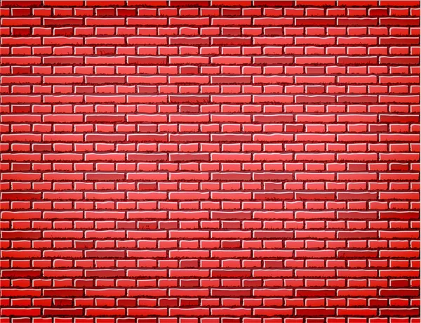 Vector ladrillo rojo pared textura fondo diseño — Vector de stock
