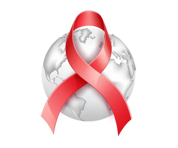 Vector world aids day awareness, Prevenzione Hiv — Vettoriale Stock