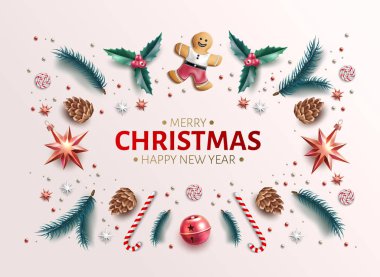 Vektör Noel arka plan holly Ladin jingle bir