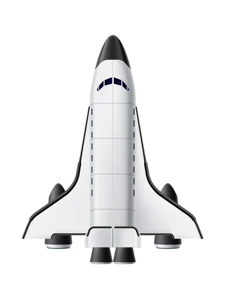 Vector spacecraft shuttle rocket mock up realistic — Stock Vector