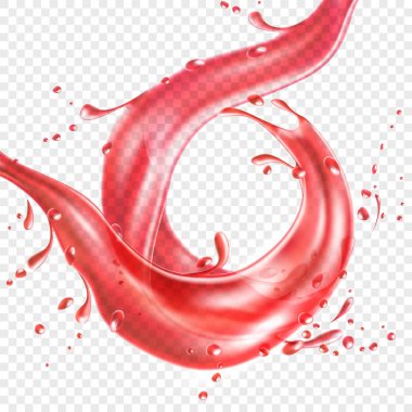 Gerçekçi kırmızı domates suyu boya sıçratıyor