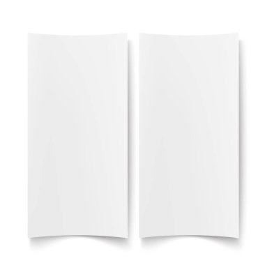 Vektör boş beyaz kağıt, boş poster afiş