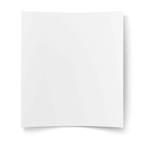 Livro branco em branco vetorial, cartaz vazio —  Vetores de Stock