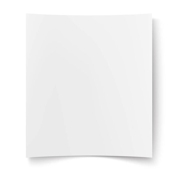 Векторная пустая белая бумага, пустой плакат
