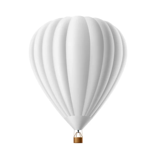 Vektör sıcak hava balon beyaz mockup izole — Stok Vektör