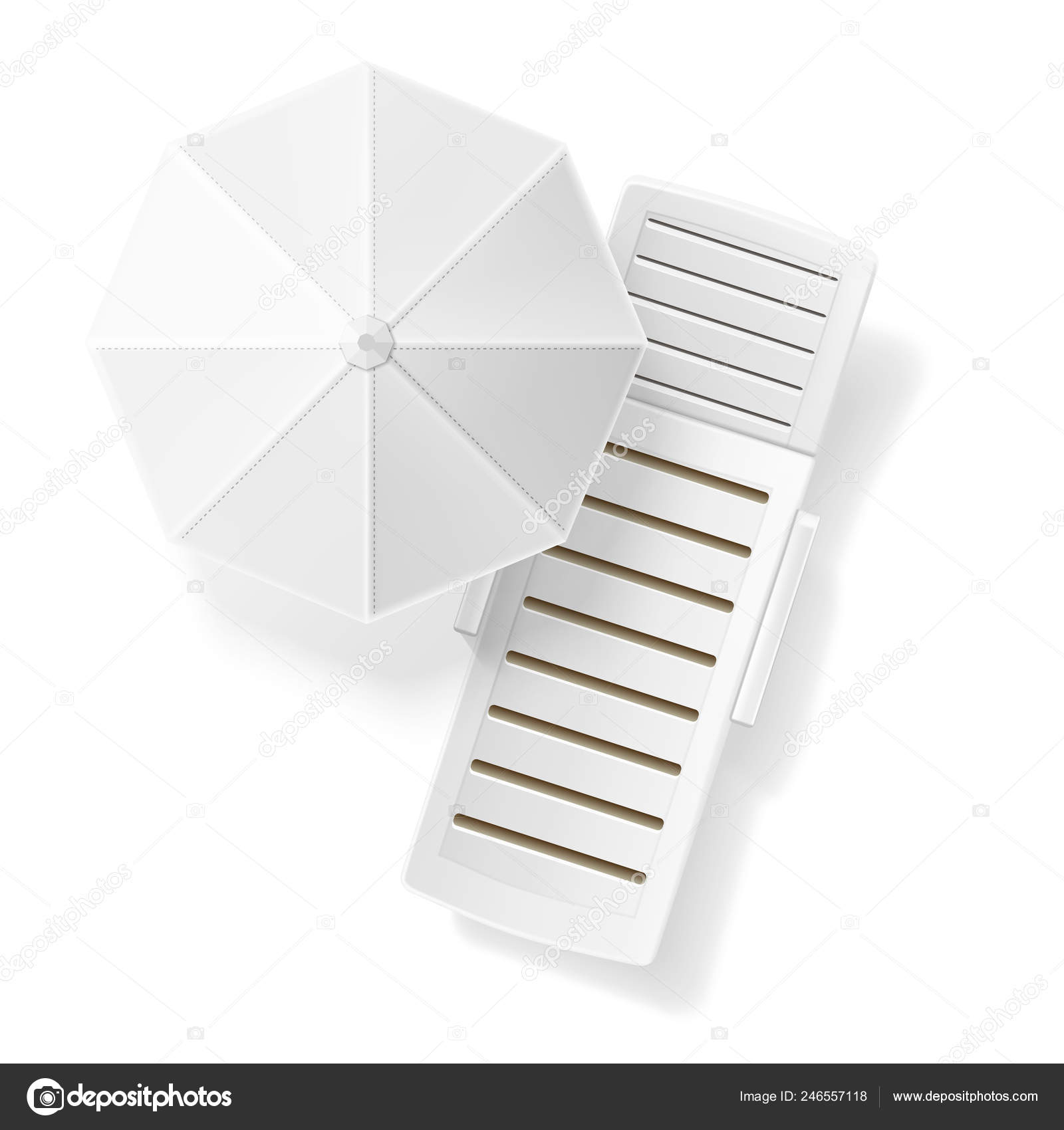 Download Vector Sun Umbrella Beach Lounger Top View Vector Image By C Irinabelokrylova Vector Stock 246557118