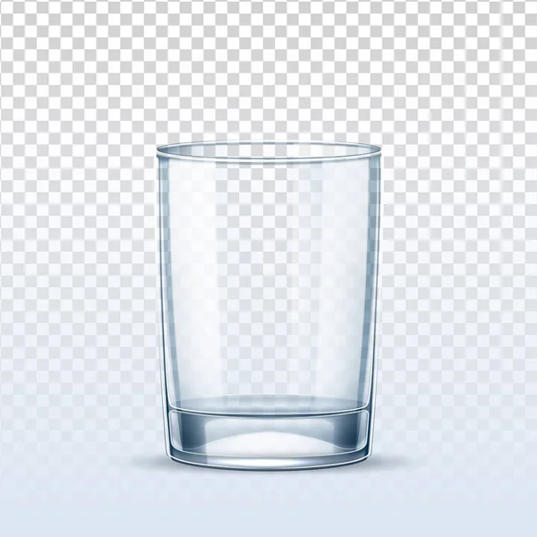 Vektor realistiskt tomt glas för rent vatten — Stock vektor
