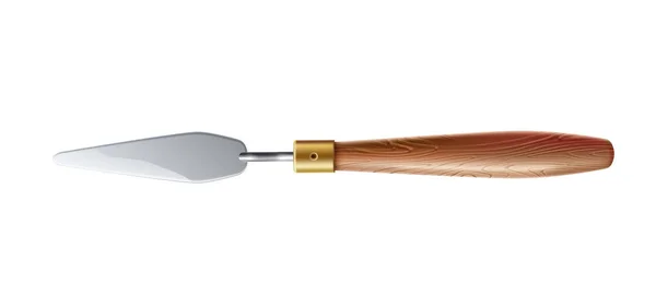 Wektor realistyczny nóż paleta z drewnianym uchwytem — Wektor stockowy