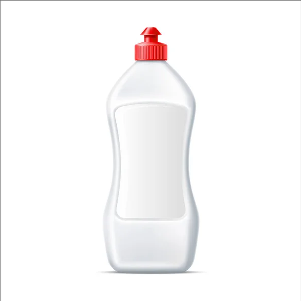 Διάνυσμα κενό πιάτο πλύσιμο απορρυπαντικό μπουκάλι mockup — Διανυσματικό Αρχείο