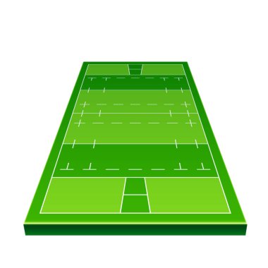 Bahis için vektör 3d rugby oyun alanı modeli