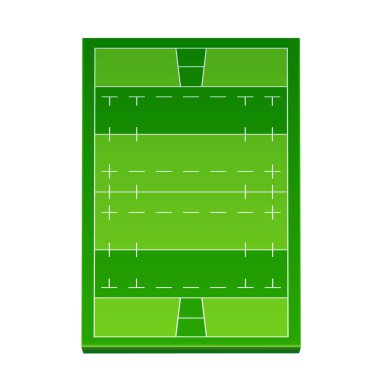 Bahis için vektör 3d rugby oyun alanı modeli