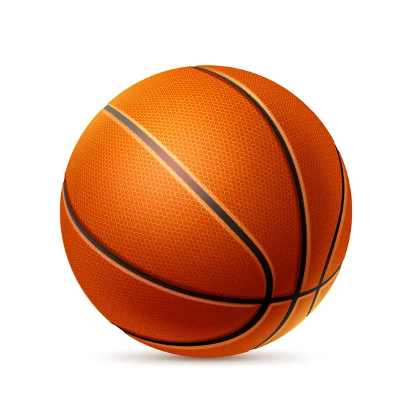 Bola de baloncesto realista vectorial para apostar promo — Archivo Imágenes Vectoriales