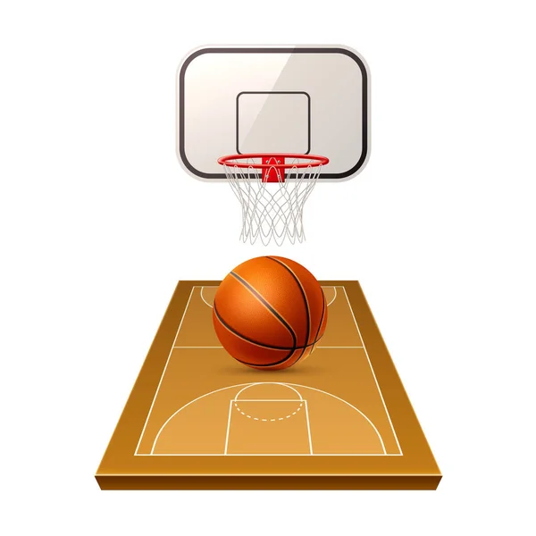 Vector 3d basketbal speeltuin model voor weddenschappen — Stockvector